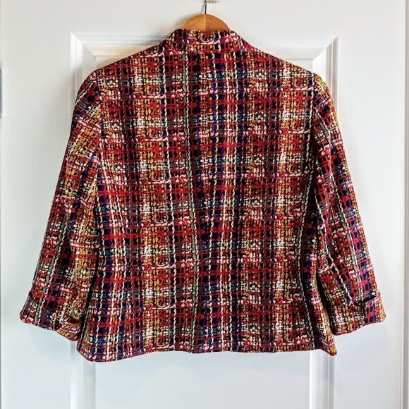 Black Label Evan Picone Multicolor Abstract Print Blazer Jacket - Picture 2 of 6